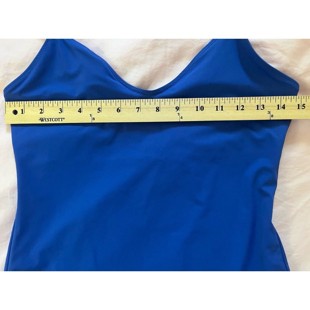 Vuori One Piece Swim Suit Women Blue Sz Sm / Med Adjust Straps Measure In Photos View 5